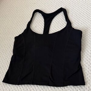 Black Women's Racerback Crop Top